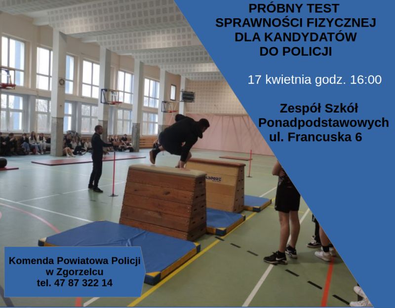 Read more about the article Zapraszamy na próbny test sprawności fizycznej