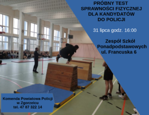 Read more about the article Próbny test sprawności fizycznej dla kandydatów do służby w Policji