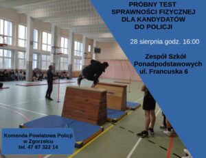 Read more about the article Test sprawności fizycznej dla kandydatów do służby w Policji