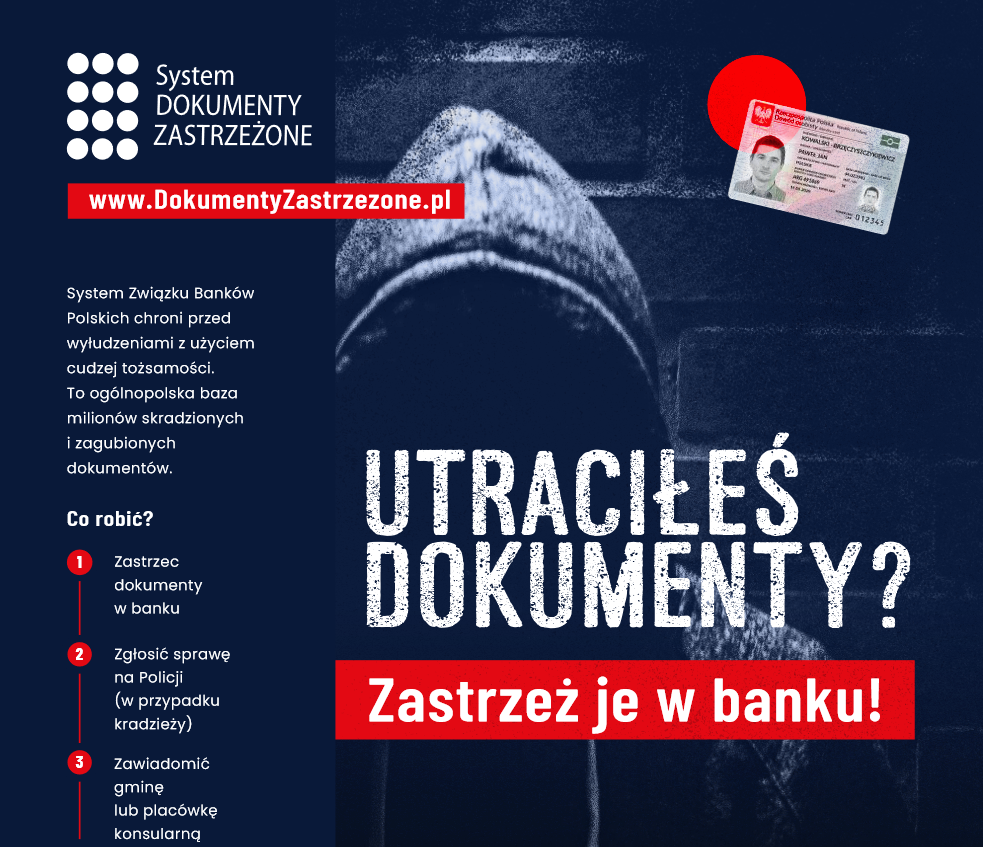 Read more about the article Utraciłeś dokumenty – zastrzeż je!