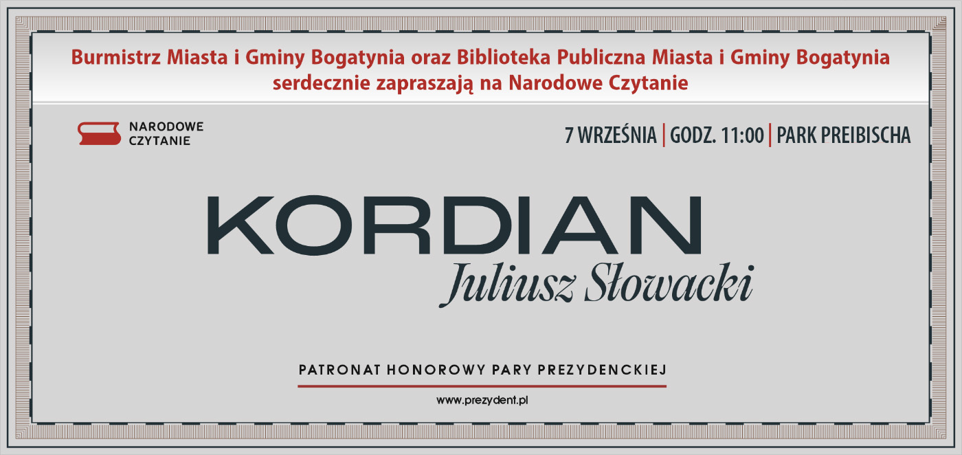 You are currently viewing BOGATYNIA – Narodowe Czytanie 2024