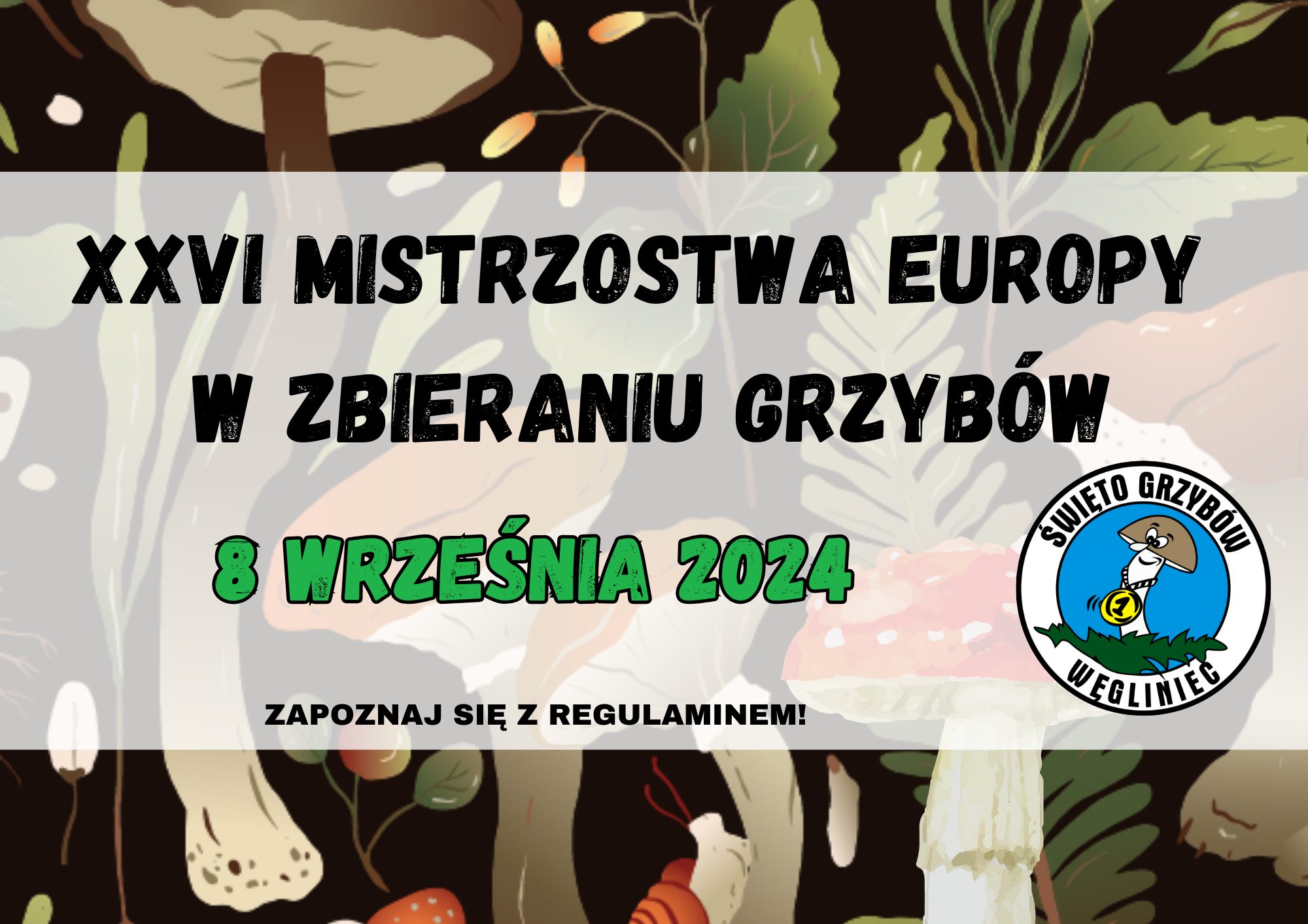 You are currently viewing WĘGLINIEC – Ruszają zapisy na XXVI Mistrzostwa Europy w Zbieraniu Grzybów