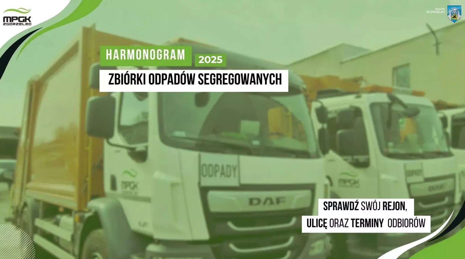 You are currently viewing Harmonogram zbiórki odpadów segregowanych gromadzonych w systemie workowym w 2025